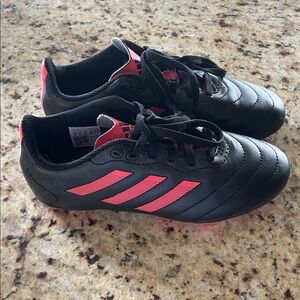 Adidas Kids Black and Pink Sneakers